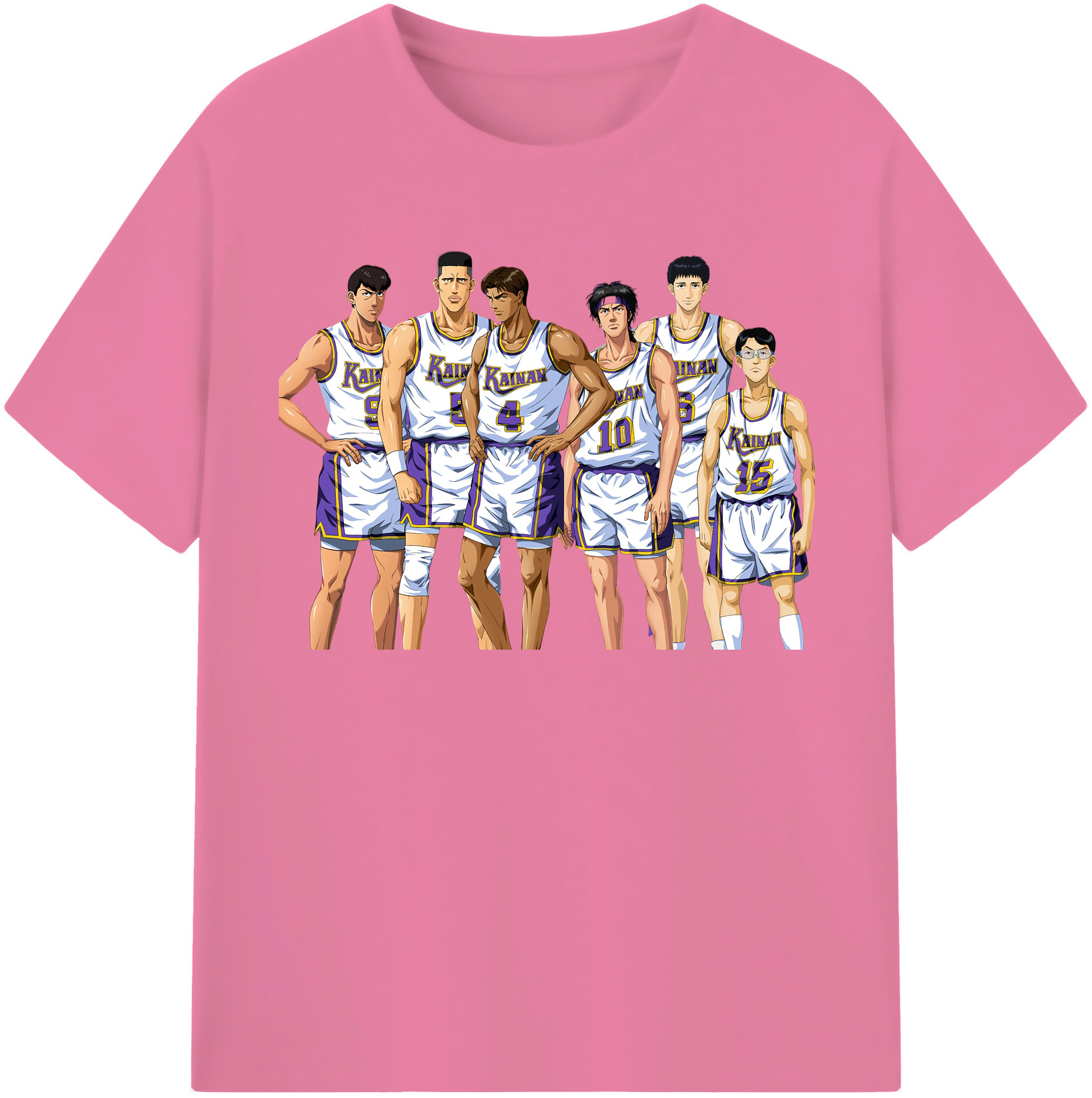 SLAM DUNK／スラムダンク 綿100％半袖Tシャツ（フロントプリント）